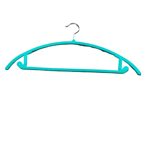 Premium Turquoise/Teal Chrome Hook Non-Slip Space Saving Velvet Hangers  Velvet - Picture 2 of 5